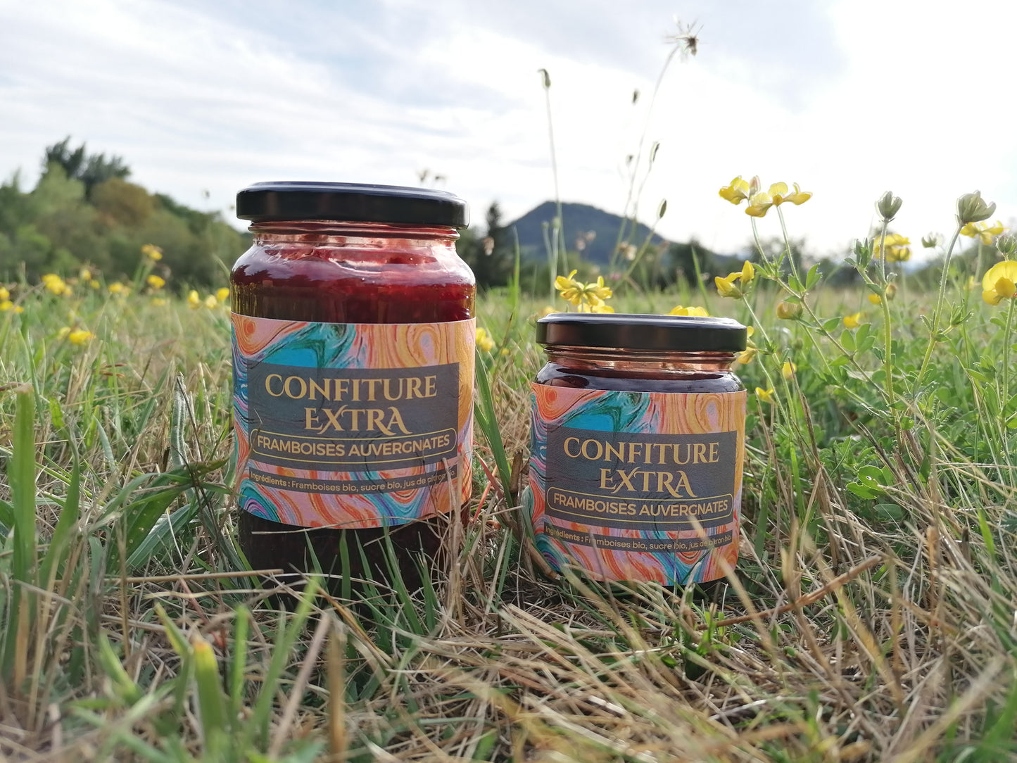 Confiture extra de framboise BIO - Grand pot